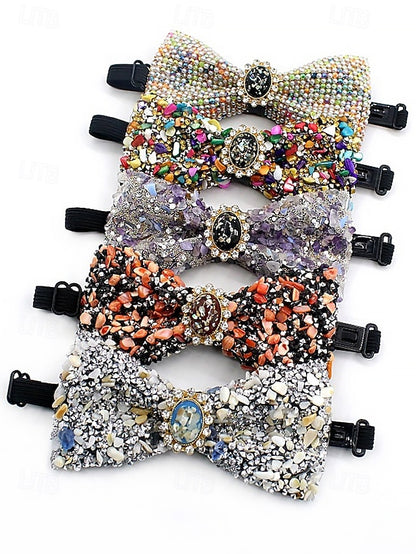 Bow Gemstone Adjustable Men's Luxury Tie – with Strap