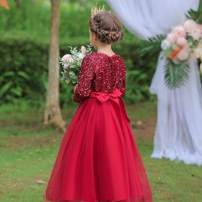 Girl Girls' Dress Flower Party Performance