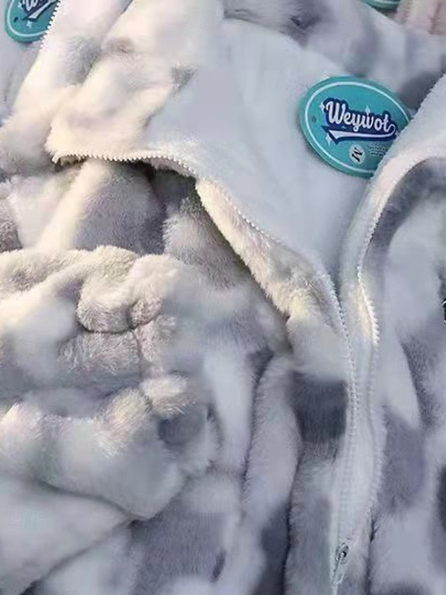 Fleece Teddy Coat Warm Faux Jacket Fur Women's