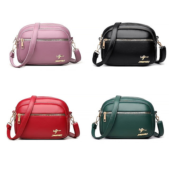 Leather Bag Dome Crossbody Shoulder PU Women's