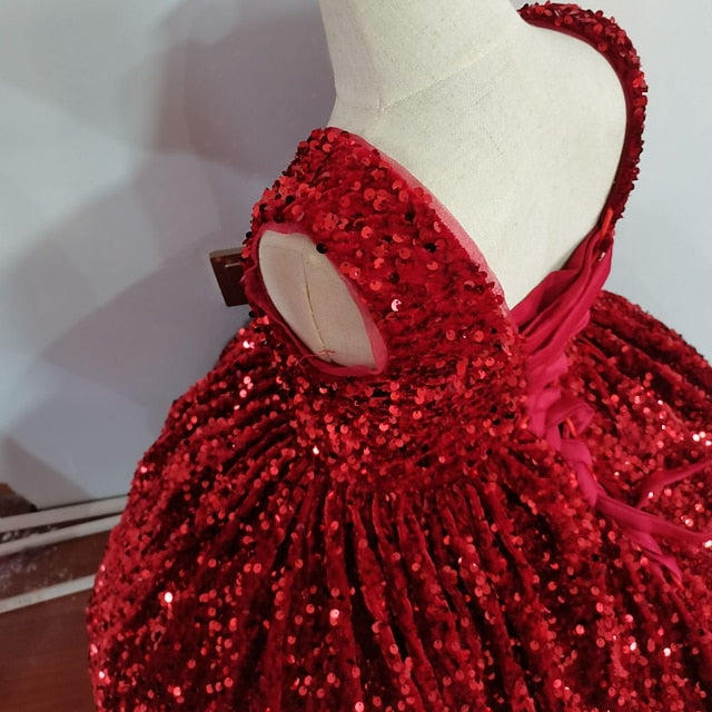 Flower Sleeveless Girls' Dress Girl Solid 3D Colored