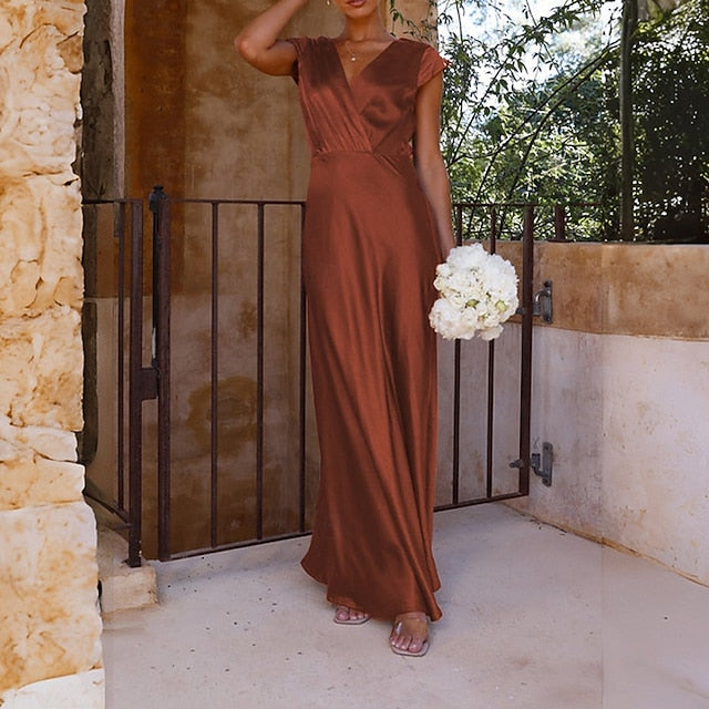 Women's Long Dress Maxi Dress Satin Dress Party Dress