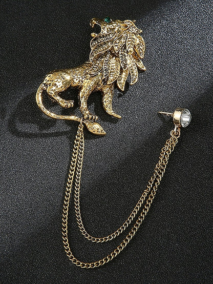 Christmas Men's with Brooch Lapel Deer Pin