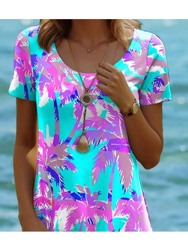Women's Mini Dress Casual Dress Bohemia Vacation Tropical