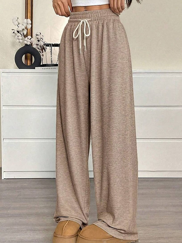 Women's Culottes Wide Leg Chinos Casual Long Medium Waist