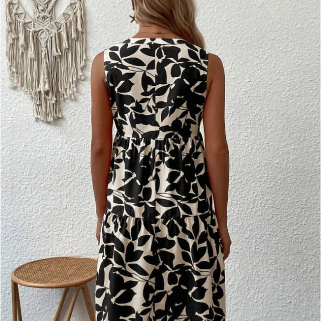 Women's Mini Dress Floral Dress Print Dress Classic Modern