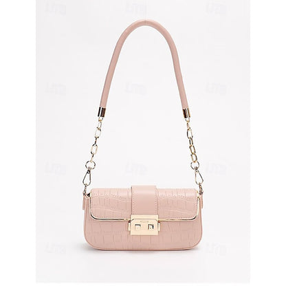 Women's Bag Baguette Shoulder Envelope Leather PU