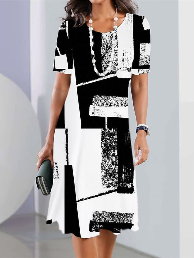 Women's Mini Dress T Shirt Dress Tee Dress Sundress Summer