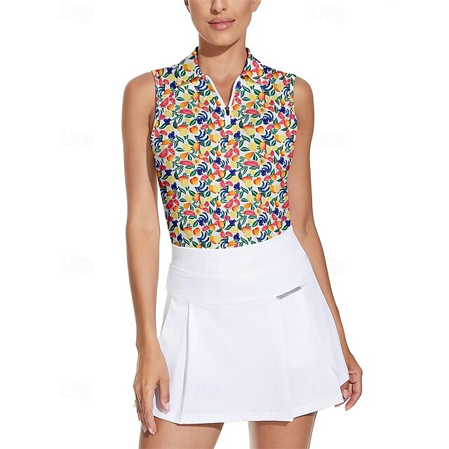 Women's Fruit Tennis Shirt Sleeveless Print UPF50+ Quick