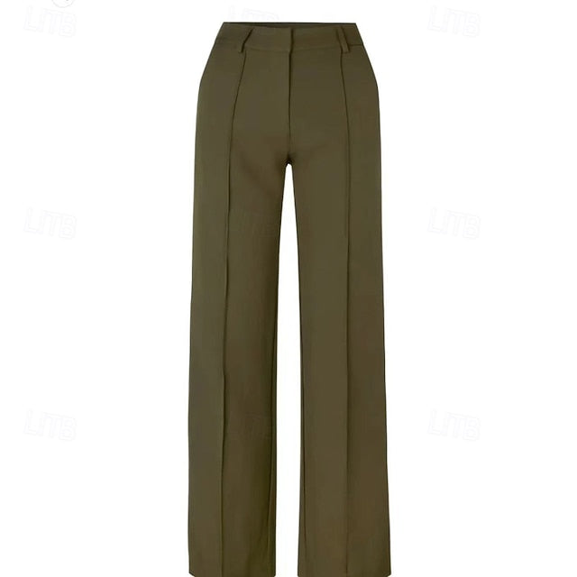 Women's Wide Leg Dress Pants Streetwear Casual Full Length