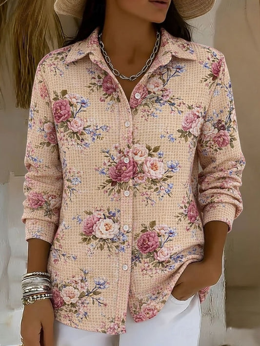 Women's Shirt Floral Graphic Elegant Bohemia Vintage Long