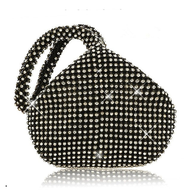 Elegant Crystal Evening Bag - Rhinestone Silver Women's