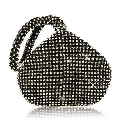 Elegant Crystal Evening Bag - Rhinestone Silver Women's