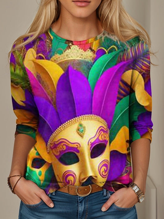 Carnival Women's T Shirt Graphic Geometric Vintage Stylish