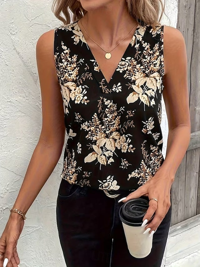 Women's Tank Top Floral Graphic Plants Elegant Vintage