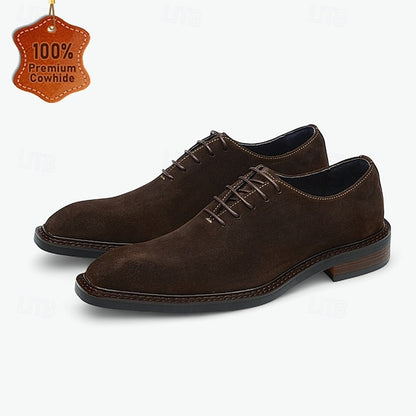 Leather Oxford Cowhide Suede Genuine Shoes Men's