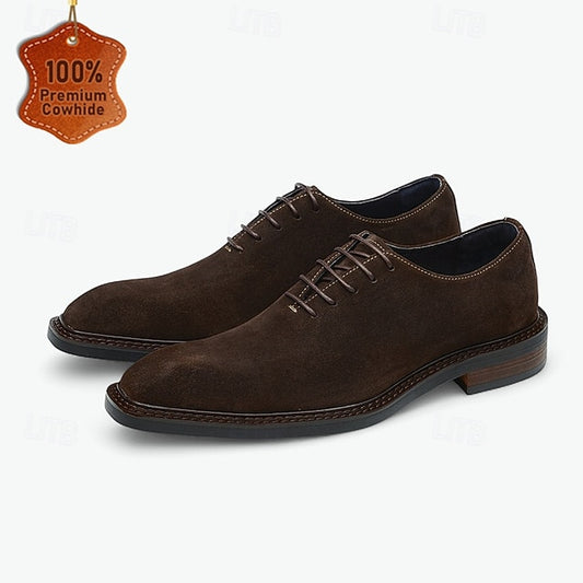 Leather Oxford Cowhide Suede Genuine Shoes Men's