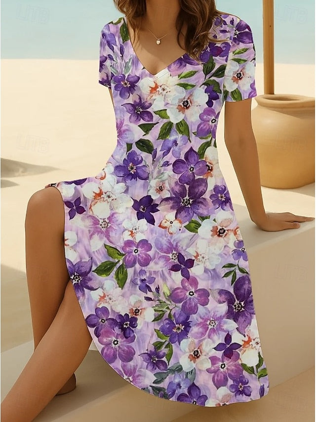 Easter Women's Midi Dress T Shirt Dress Tee Dress Sundress