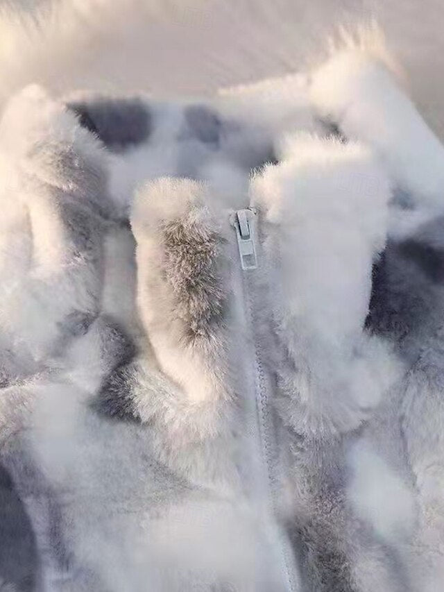 Fleece Teddy Coat Warm Faux Jacket Fur Women's