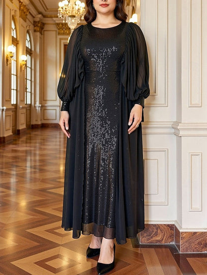 Bride Black the Sparkle of Plus Size Dress A-Line Mother