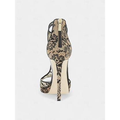 Heels Mesh Lace for Design Stiletto Peep-Toe with Black