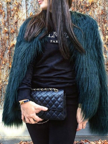 Warm Fur Furs Comfortable Coat Faux Leathers Women's