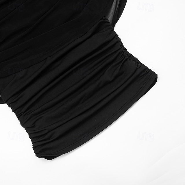 Women's T Shirt Ruched Patchwork Graphic Plain Stylish Hot