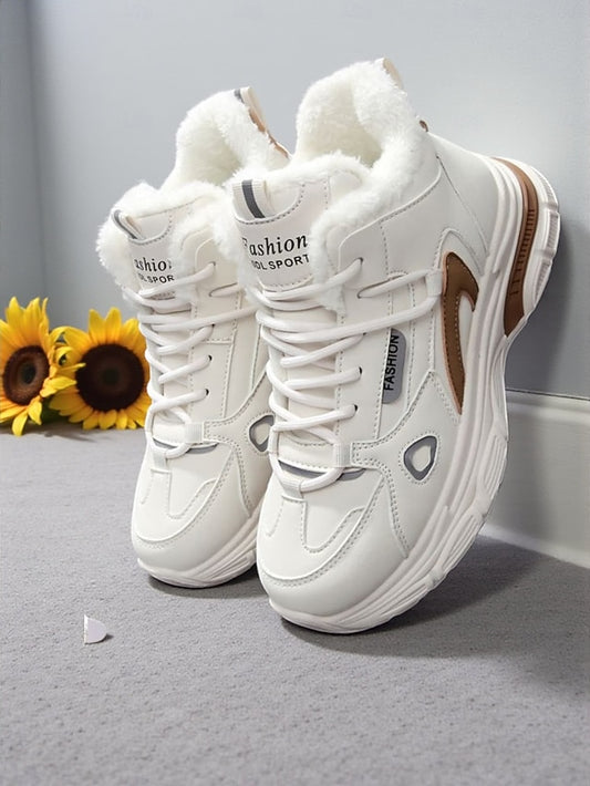 Women's Casual Winter Sneakers with Faux Fur Lining -