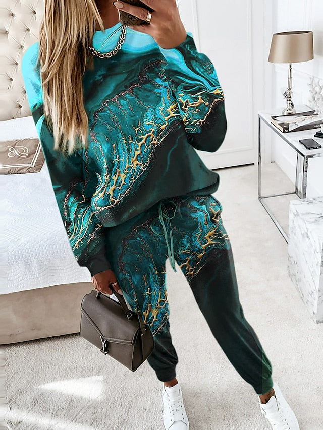 Women's 2 Pieces Sweatshirt Tracksuits Sports Daily