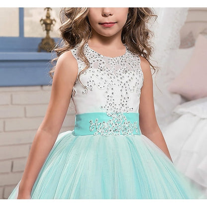 Sleeveless Kids Girl Girls' Dress Flower Wedding