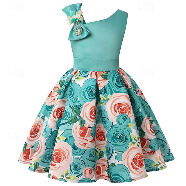 Flower Dress 3D Party Summer Sleeveless Easter Girls'