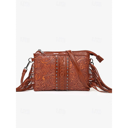 PU Crossbody Leather Bag Shoulder Wristlet Women's Bags