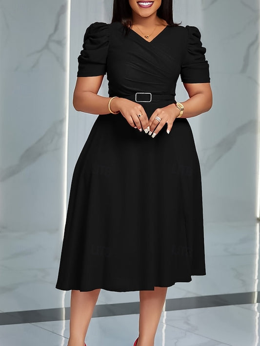 Women's Midi Dress Black Dress Party Dress Elegant Fashion