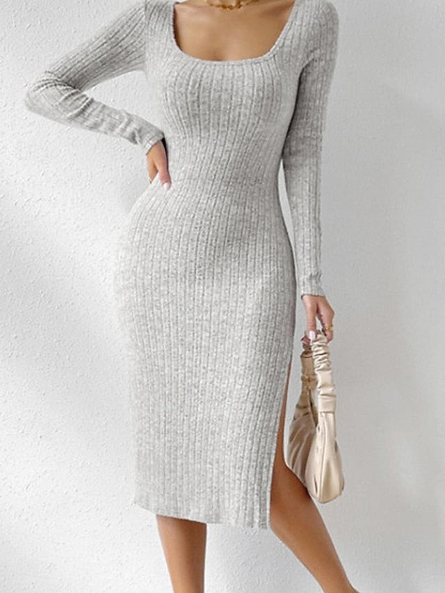 Women's Casual Dress Midi Dress Split Date Vacation