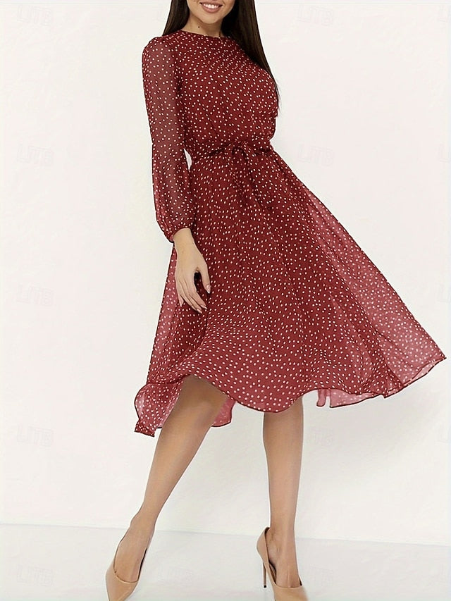 Women's Midi Dress A Line Dress Casual Daily Regular Fit
