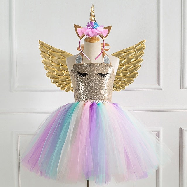 Dress New Vacation Cosplay Unicorn Movie Girls'