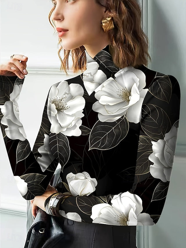 Women's T Shirt Floral Graphic Plants Elegant Vintage