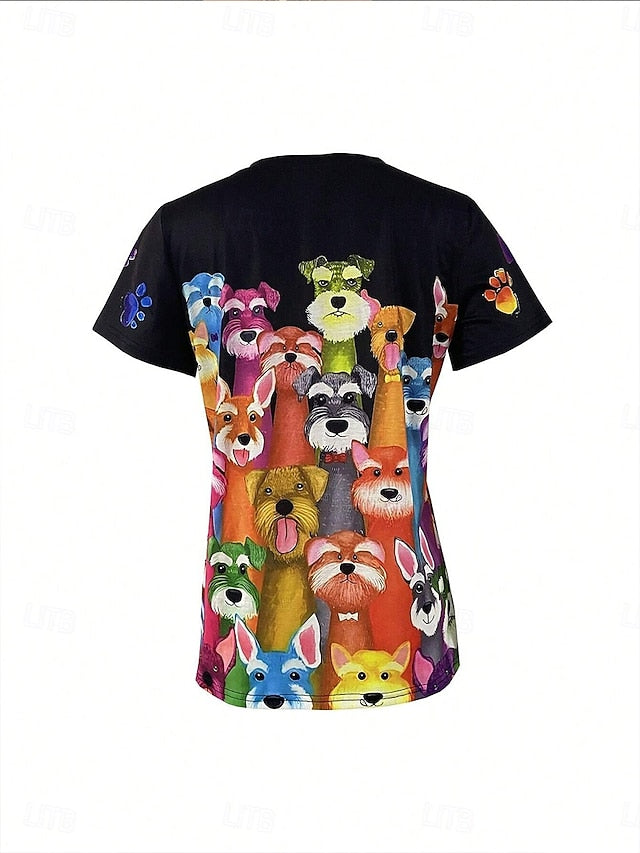 Women's T Shirt Print Animal Fashion Casual Short Sleeve