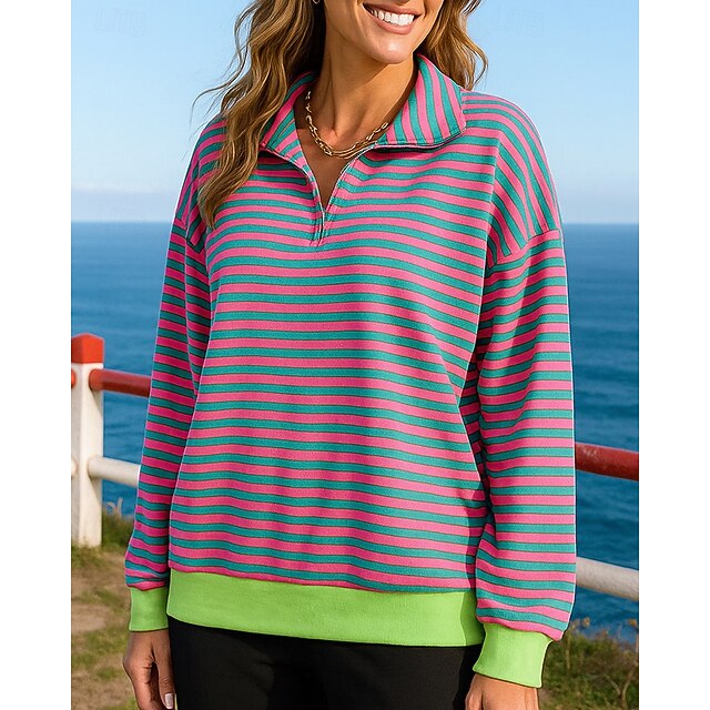 Christmas Women's Pullover Sweatshirt Casual Tops Quarter