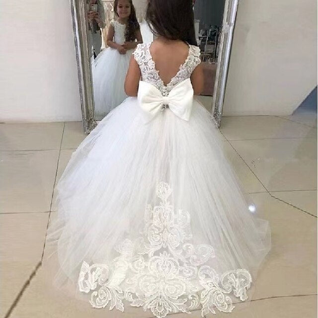 First Girls' Communion Girl Dress Flower Party