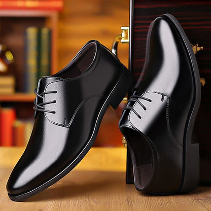 Black Lace-Up Derby Classic Glossy – Formal Men's Shoes