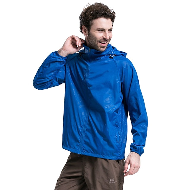 Women's Men's Waterproof Hiking Raincoat UPF 50+ UV