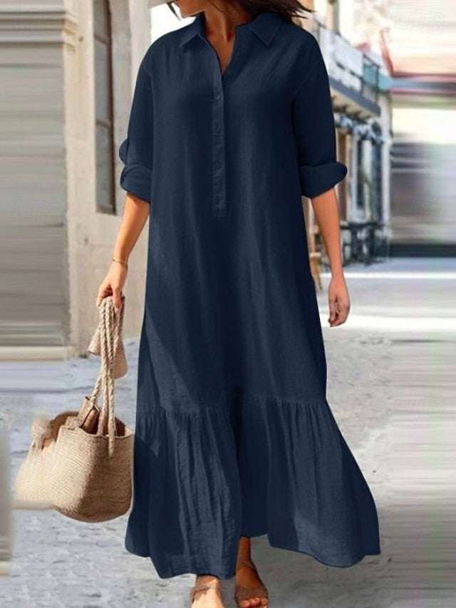 Women's Midi Dress A Line Dress Vacation Casual Boho Daily