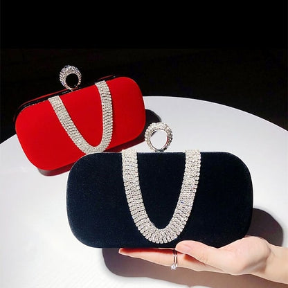 Bags Clutch Evening Velvet Wristlet Bag Women's