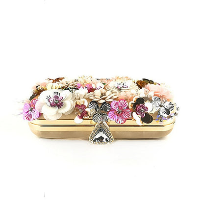 Clutch Embellished Flower – Floral Women's Evening 3D