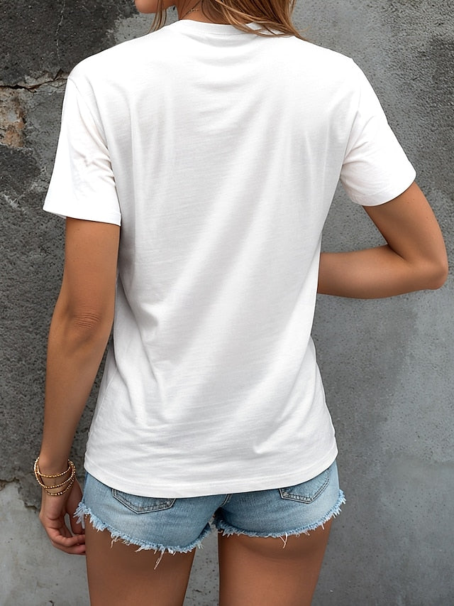 Women's T Shirt Skulls Graphic Cat Vintage Stylish Classic