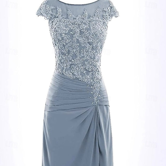 of Bride Elegant Trumpet Mother the Mermaid Dress / Simple Crew