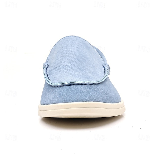 Blue Slip-On Loafers Light Men's Faux Casual – Breathable