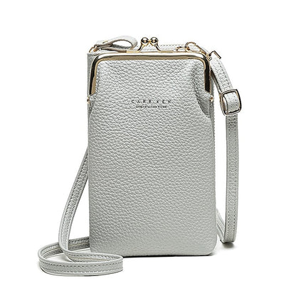 Bag Gold Women's Faux with Frame Leather Black Crossbody