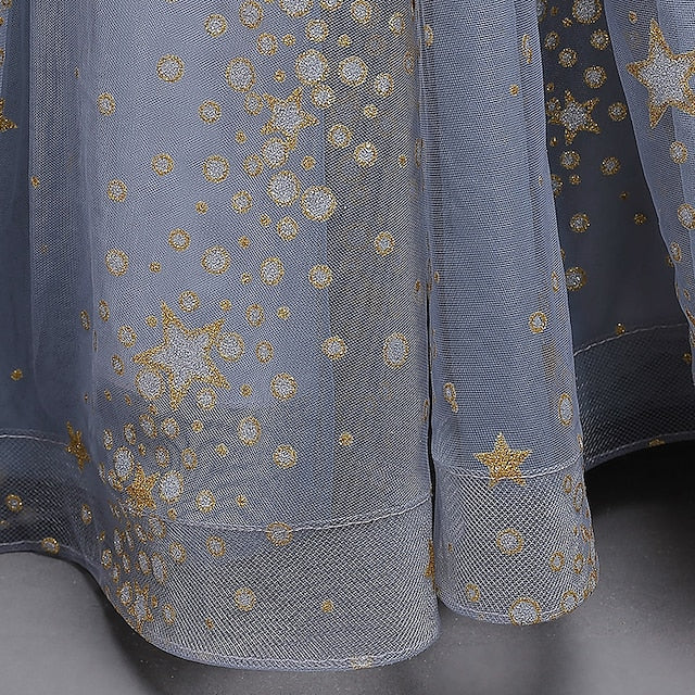 Star Polka Dot Kids Flower Girls' Short Party Dress